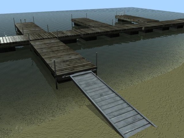 log cabin dock combo 3d obj - Log Cabin--Boat Dock GAME READY 360 View by Monkey Wrench